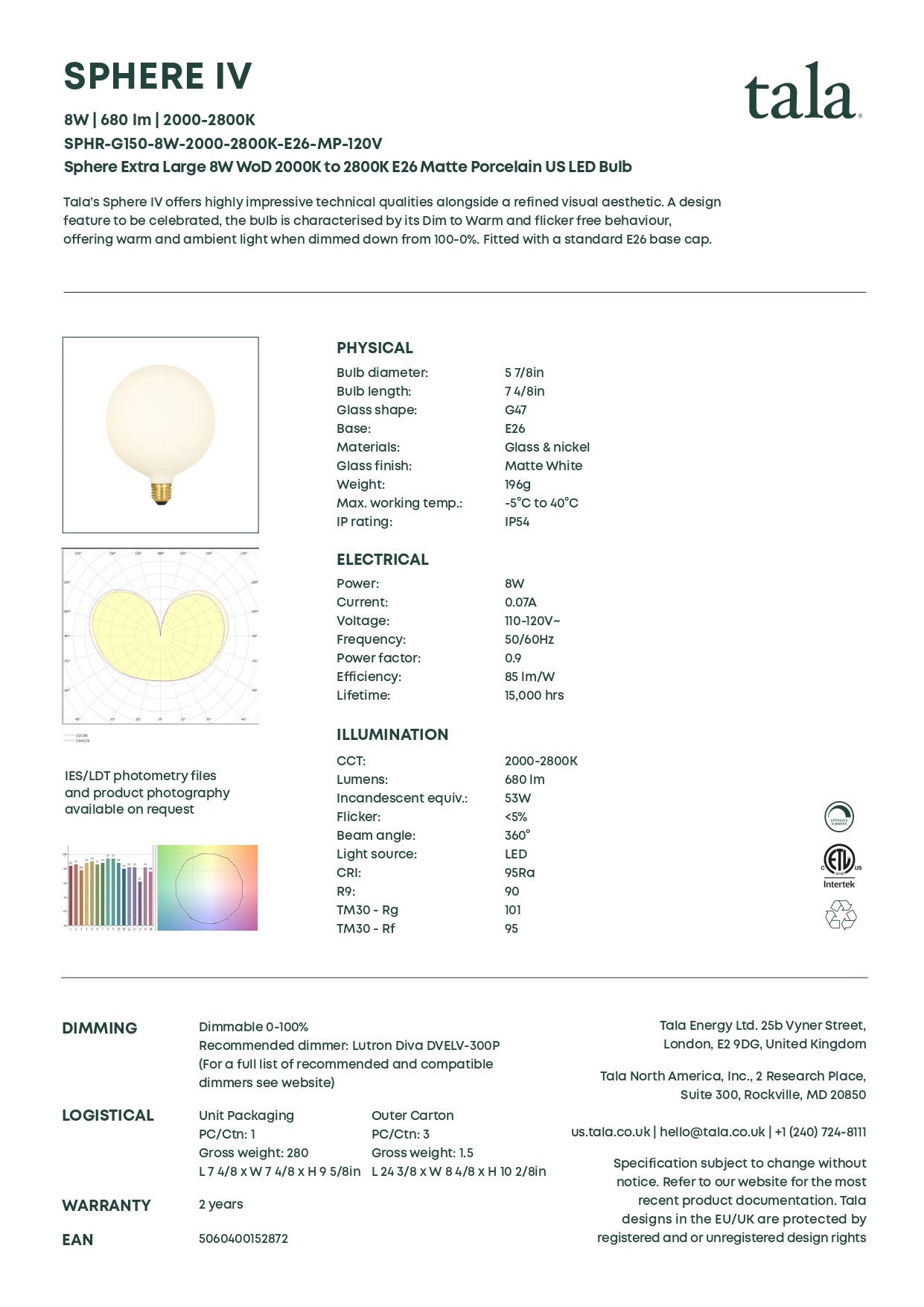 Spare Light Bulb for The Big Moon lamp